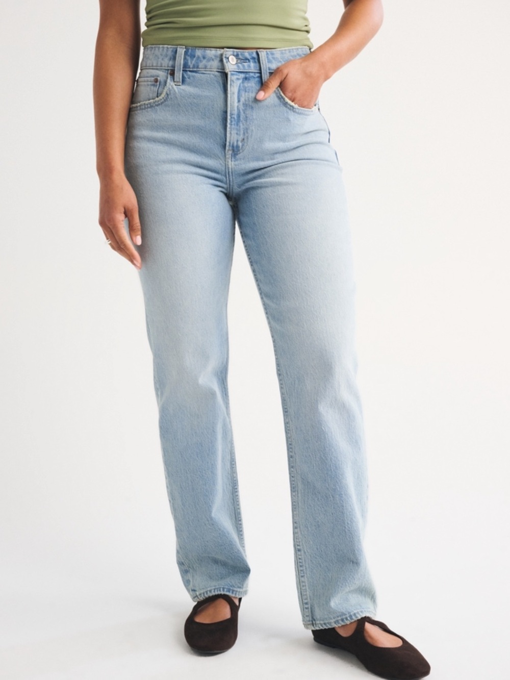 Abercrombie & Fitch The '90s Straight Ultra High curve love
